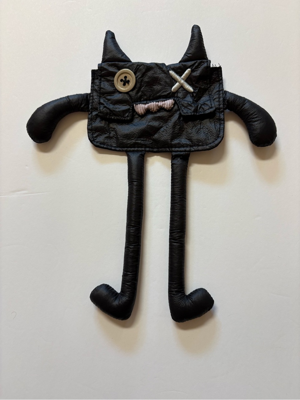 Handmade Plush Monster Wallet pocket Buddy pin